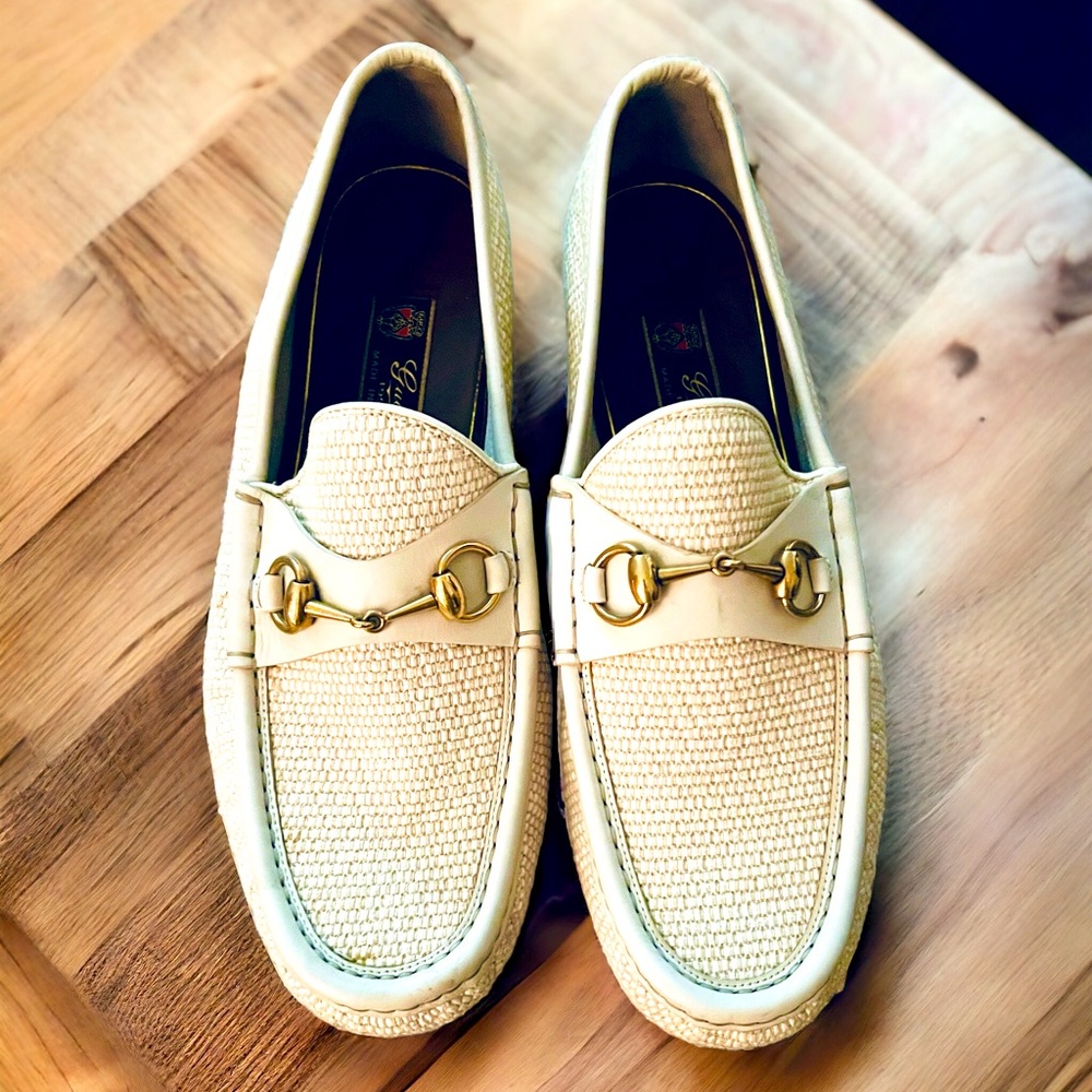 1953 Gucci Paglia Tangeri horsebit Men’s Raffia loafer size 10